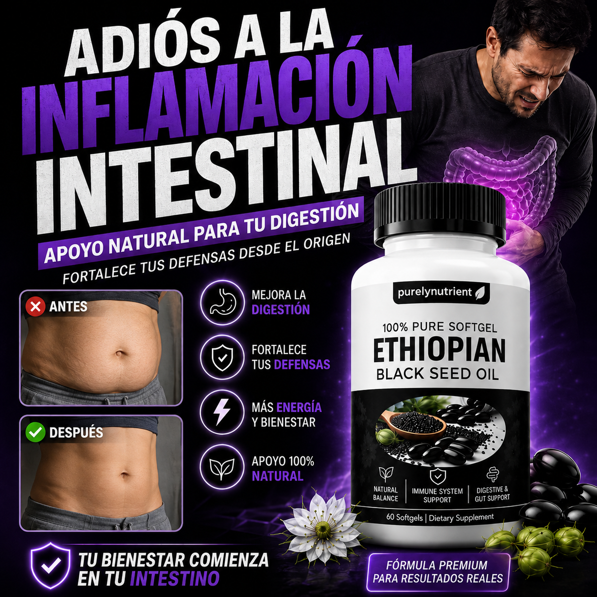 Ethiopian Premium 100% Puro – Suplemento de Bienestar Diario