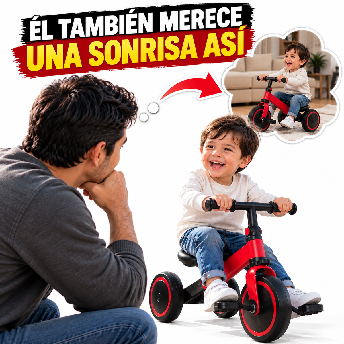 Triciclo 3 En 1 — El Compañero Perfecto Para Sus Primeras Aventuras