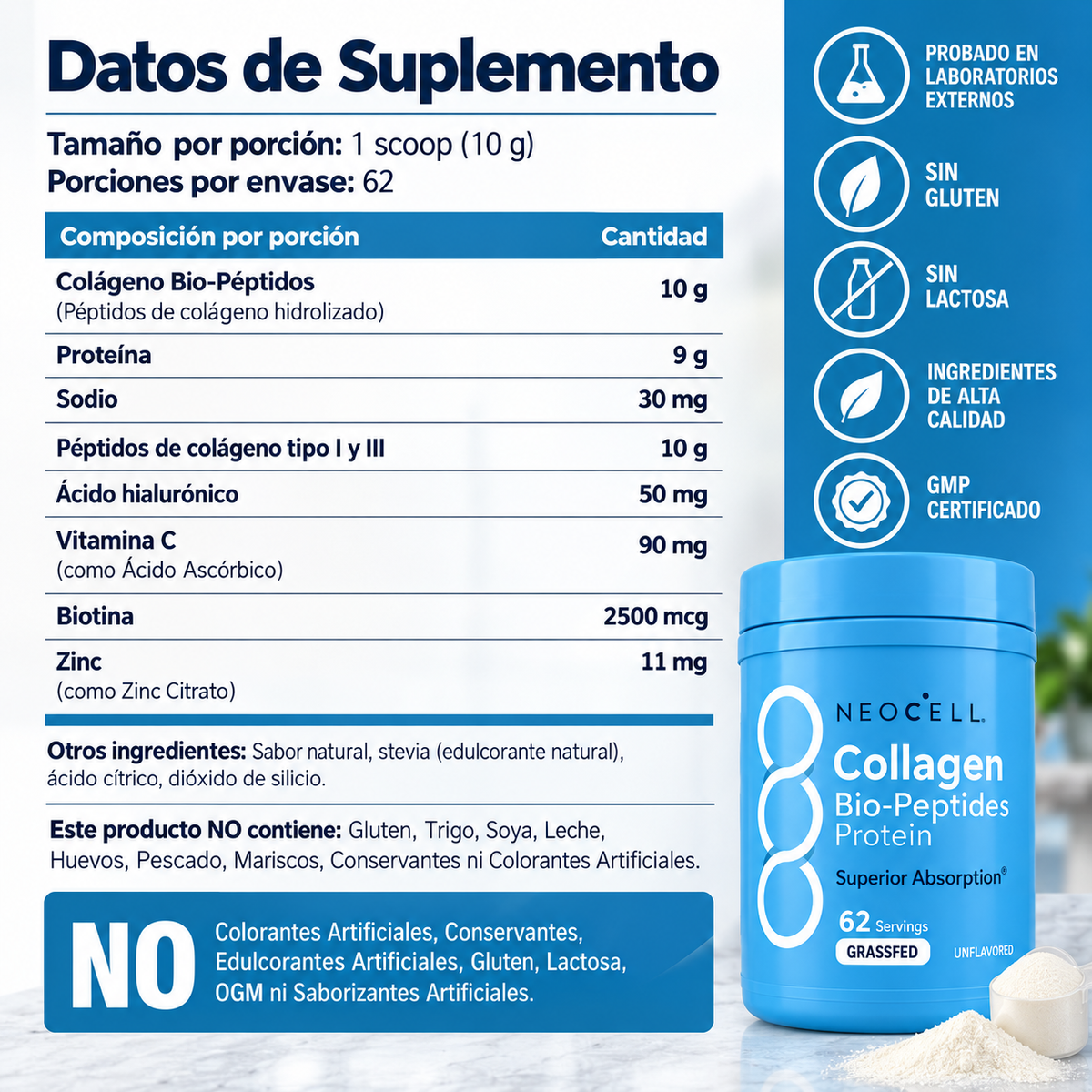 Colágeno Bio-Péptidos | Fórmula Avanzada para el Cuidado Integral OFERTA 2X 109