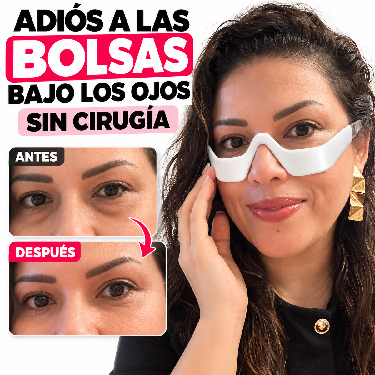 LumiEyes™ – Dispositivo Antibolsas y Antiojeras para una Mirada Más Joven y Descansada