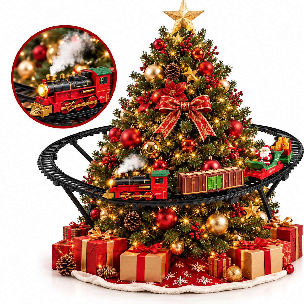 Tren Navideño / La Decoración Que Transforma Tu Árbol En Una Escena Navideña Mágica