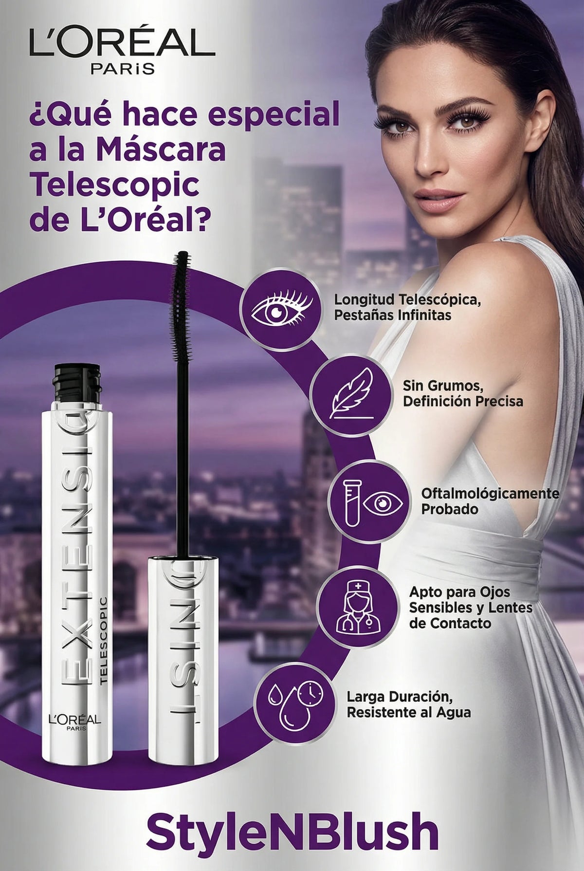 Pestañas Extra Largas y Definidas por 24 Horas – Telescopic Extensionist