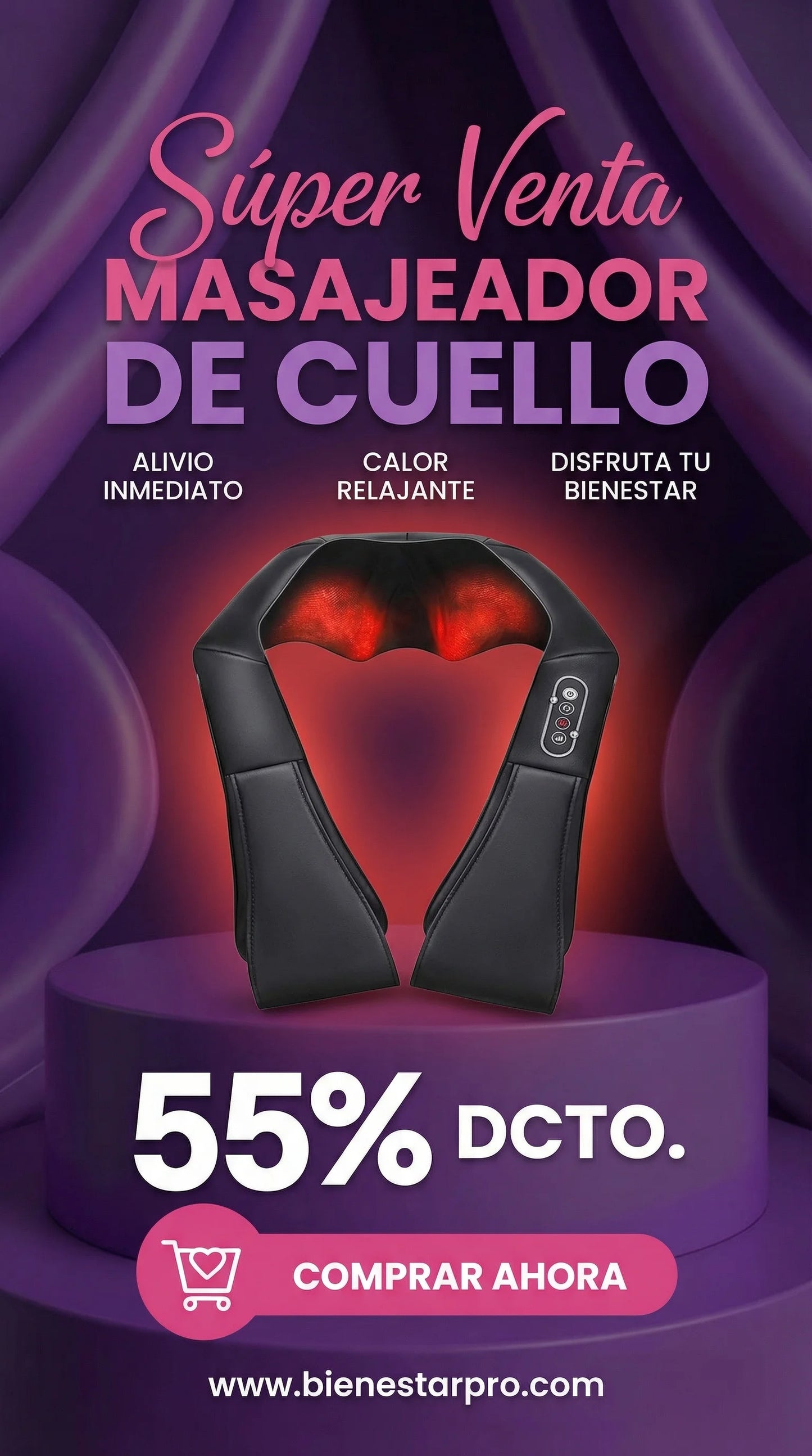Masajeador Eléctrico de Cuello y Espalda con Calor