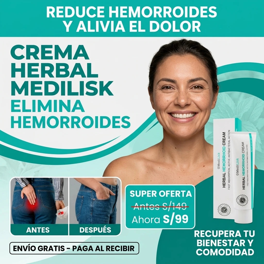 MediLisk – Desinflama y Elimina las Hemorroides de Forma Natural