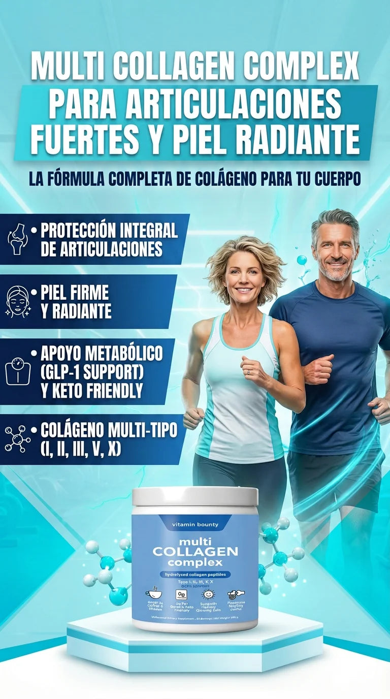 Multi Collagen Complex – Articulaciones Fuertes, Piel Radiante y apoyo envejecimiento prematuro