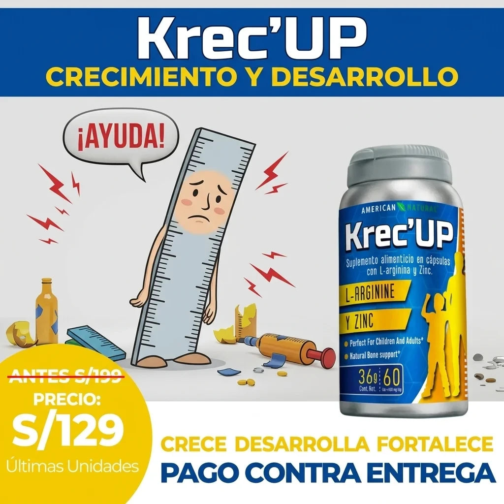 Krec’UP – Apoya el Crecimiento Saludable y Desarrollo Físico con Nutrientes Clave