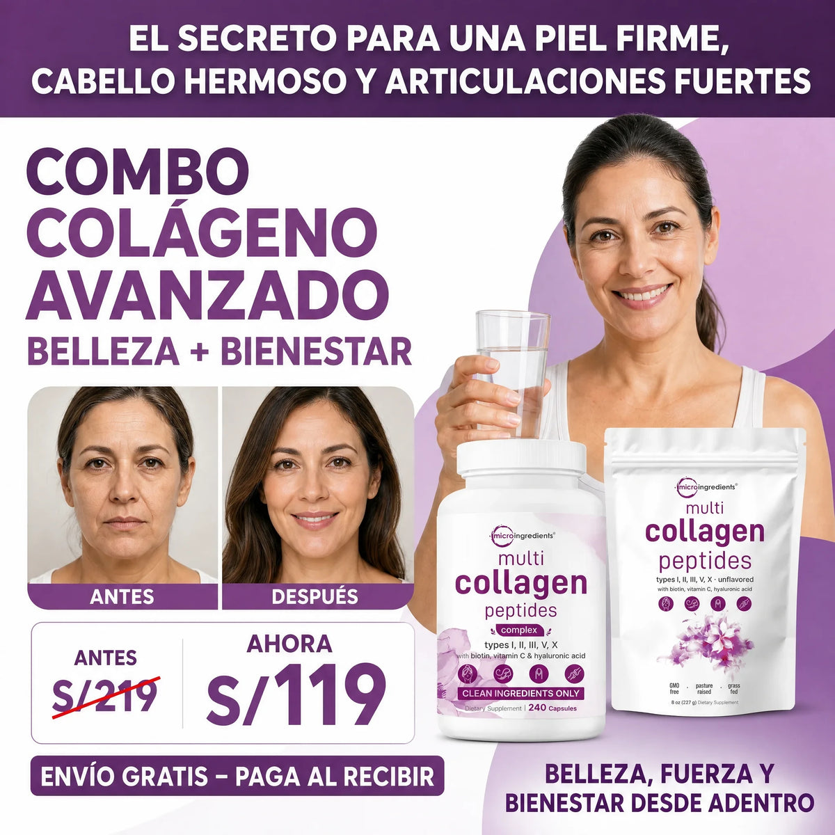 El Secreto para una Piel Firme, Cabello Hermoso y Articulaciones Fuertes