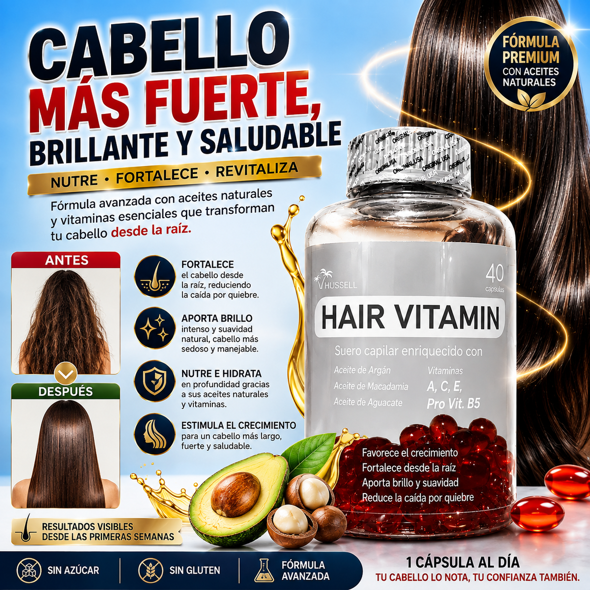 suplemento para el cuidado del cabello