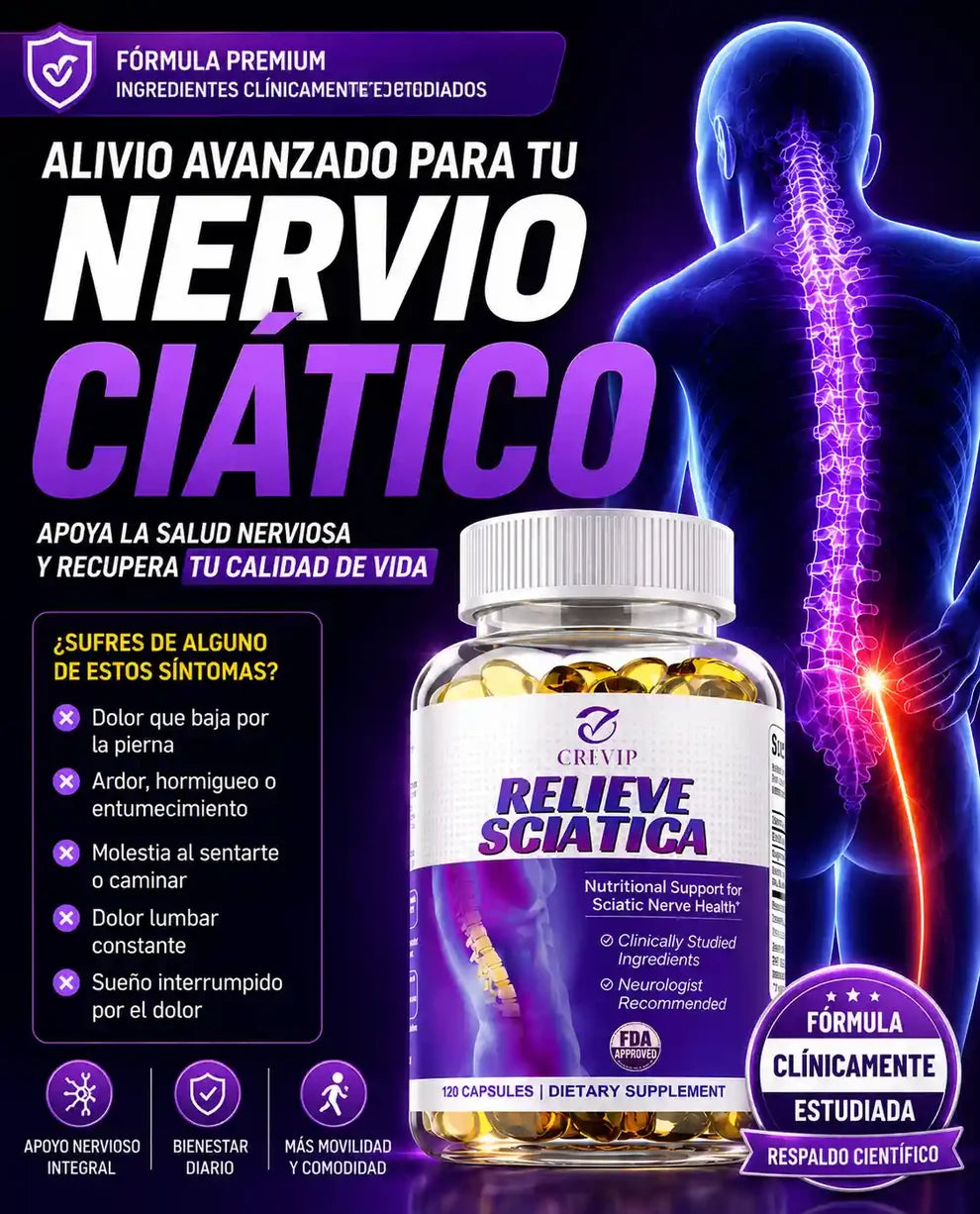 CRIVIP® Relieve Ciática — Apoyo para Aliviar el Dolor y Mejorar tu Movilidad