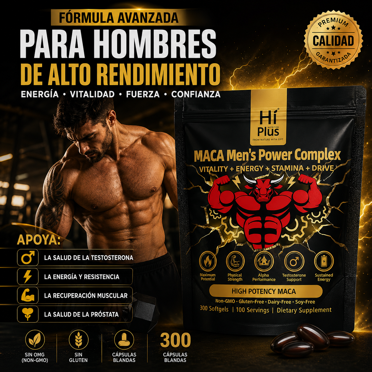 MACA MEN'S™ – Apoya tu Testosterona, Rendimiento y Resistencia Todos los Días