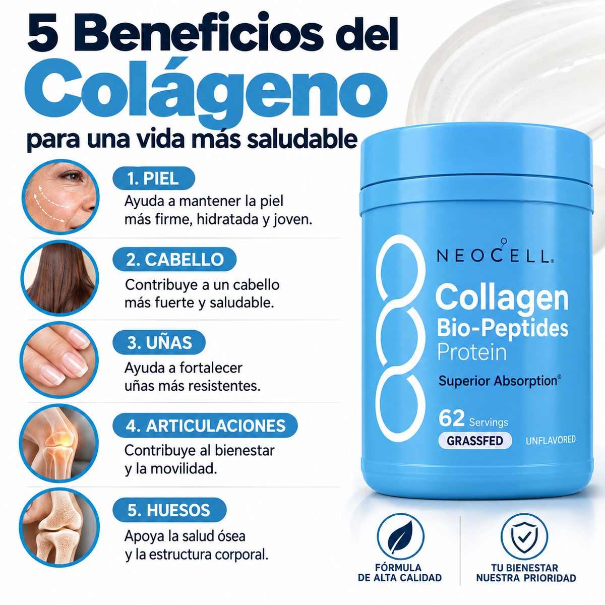 Colágeno Bio-Péptidos | Fórmula Avanzada para el Cuidado Integral OFERTA 2X 109