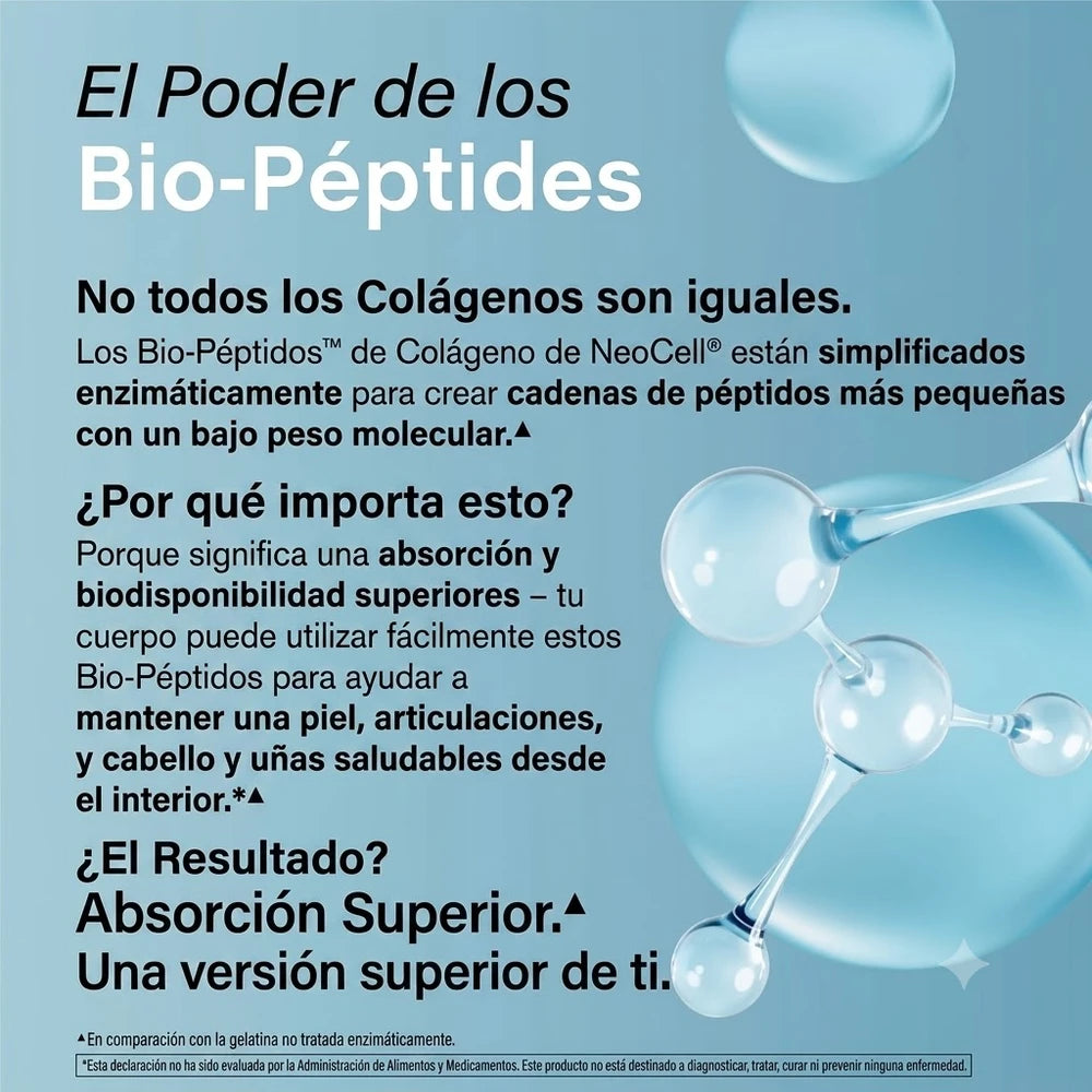 Neocell Colágeno Bio-Peptides Antiedad | Pack x3 por 129.90