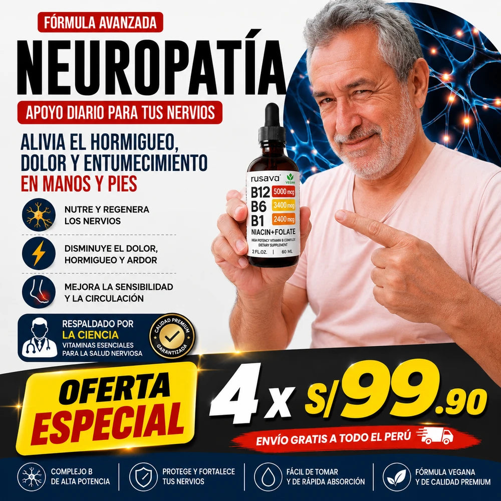 Complejo B12 Alta Potencia
Para Neuropatía
