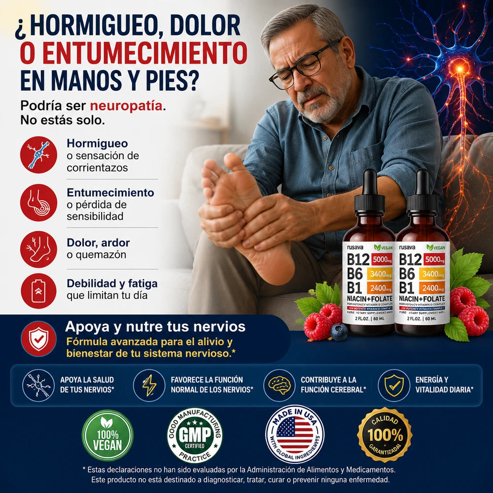 Complejo B12 Alta Potencia
Para Neuropatía