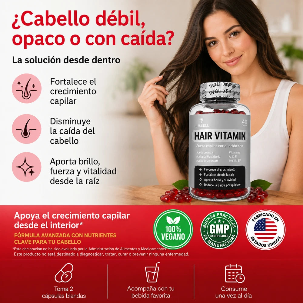 Cápsulas Capilares con Aceites Naturales y Vitaminas