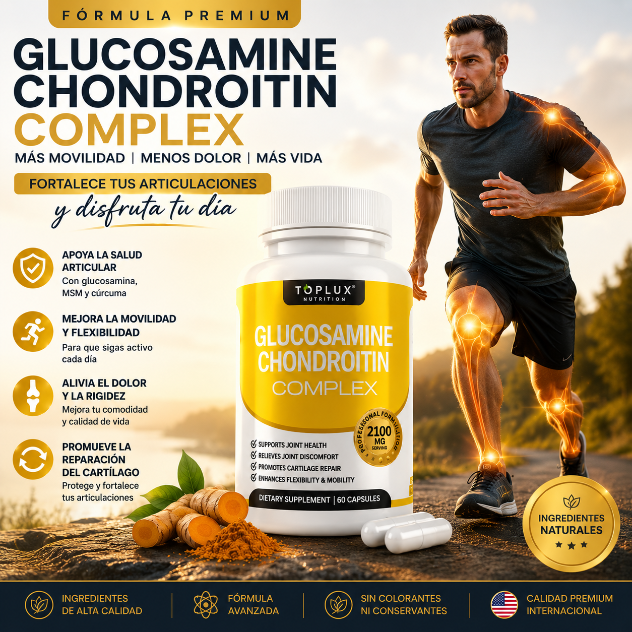 Fortalece tus articulaciones con Glucosamina y Chondroitin