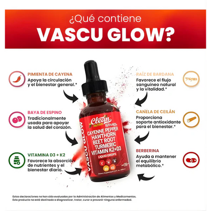 Clean Nutra® VascuGlow | Controla el Azúcar y Protege tu Corazón