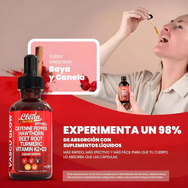 Clean Nutra® VascuGlow | Controla el Azúcar y Protege tu Corazón