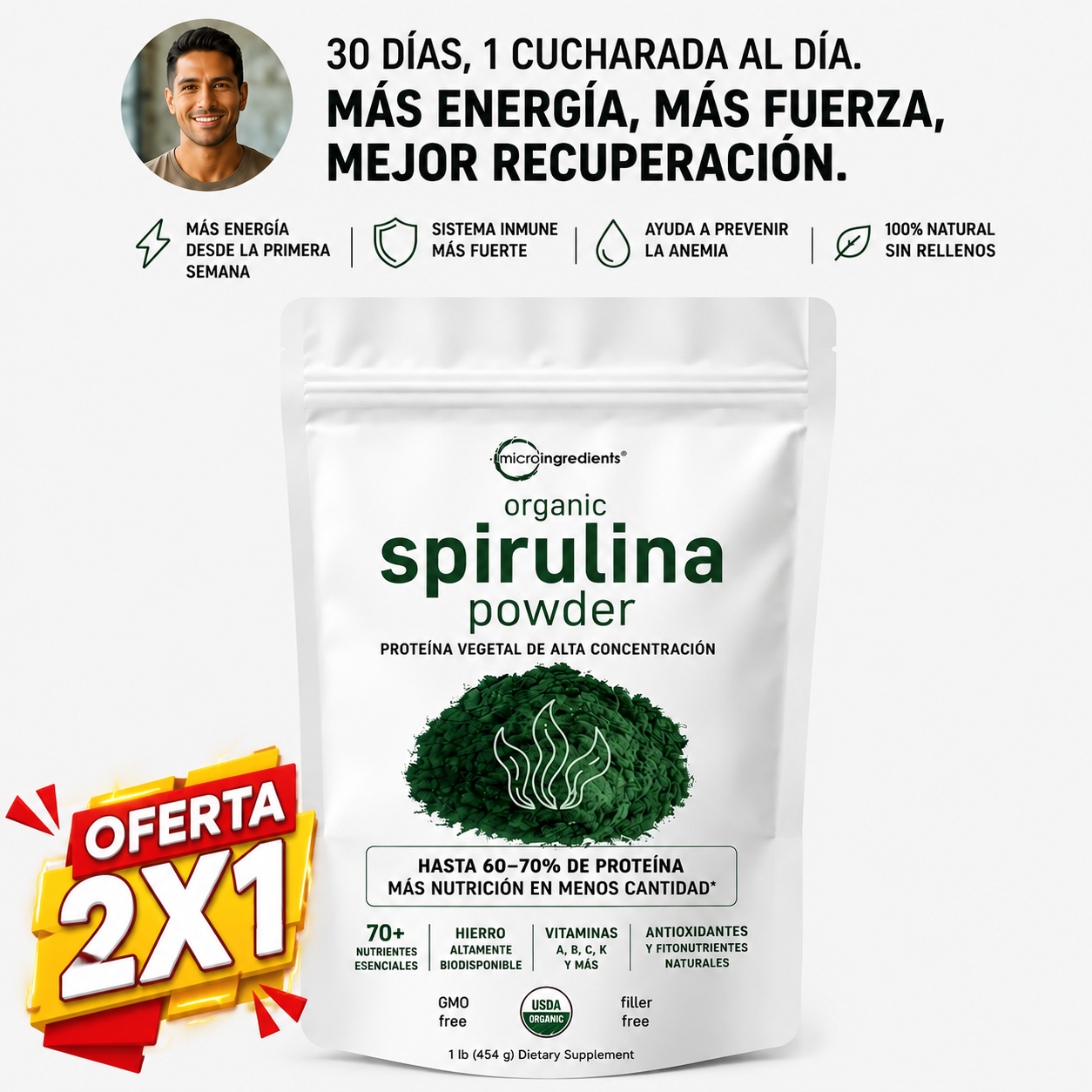 El Superalimento con Más de 70 Nutrientes en una Sola Cucharada, Solo hoy PAGA 1 LLEVA 2