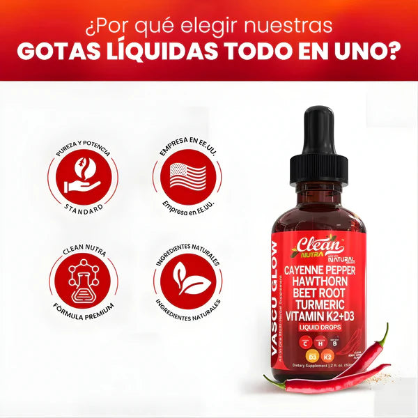 Clean Nutra® VascuGlow | Controla el Azúcar y Protege tu Corazón