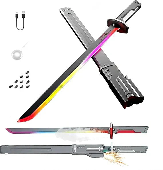 Espada LED con Humo y Chispas – Súper Realista