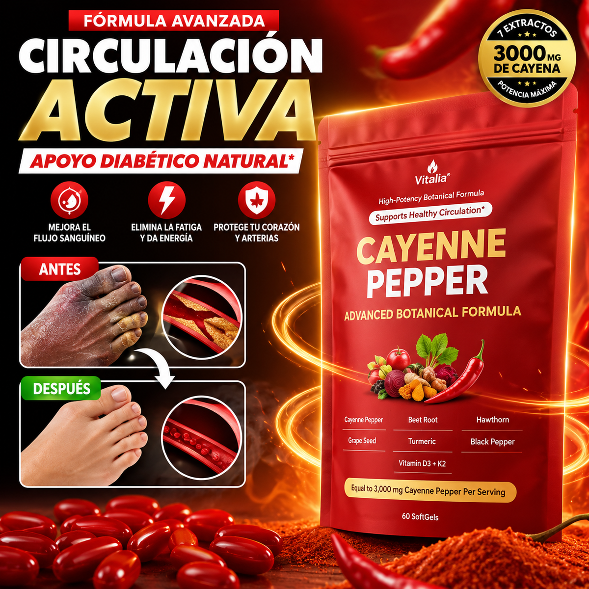 Vitalia® – Fórmula Avanzada de Apoyo para Personas con Diabetes