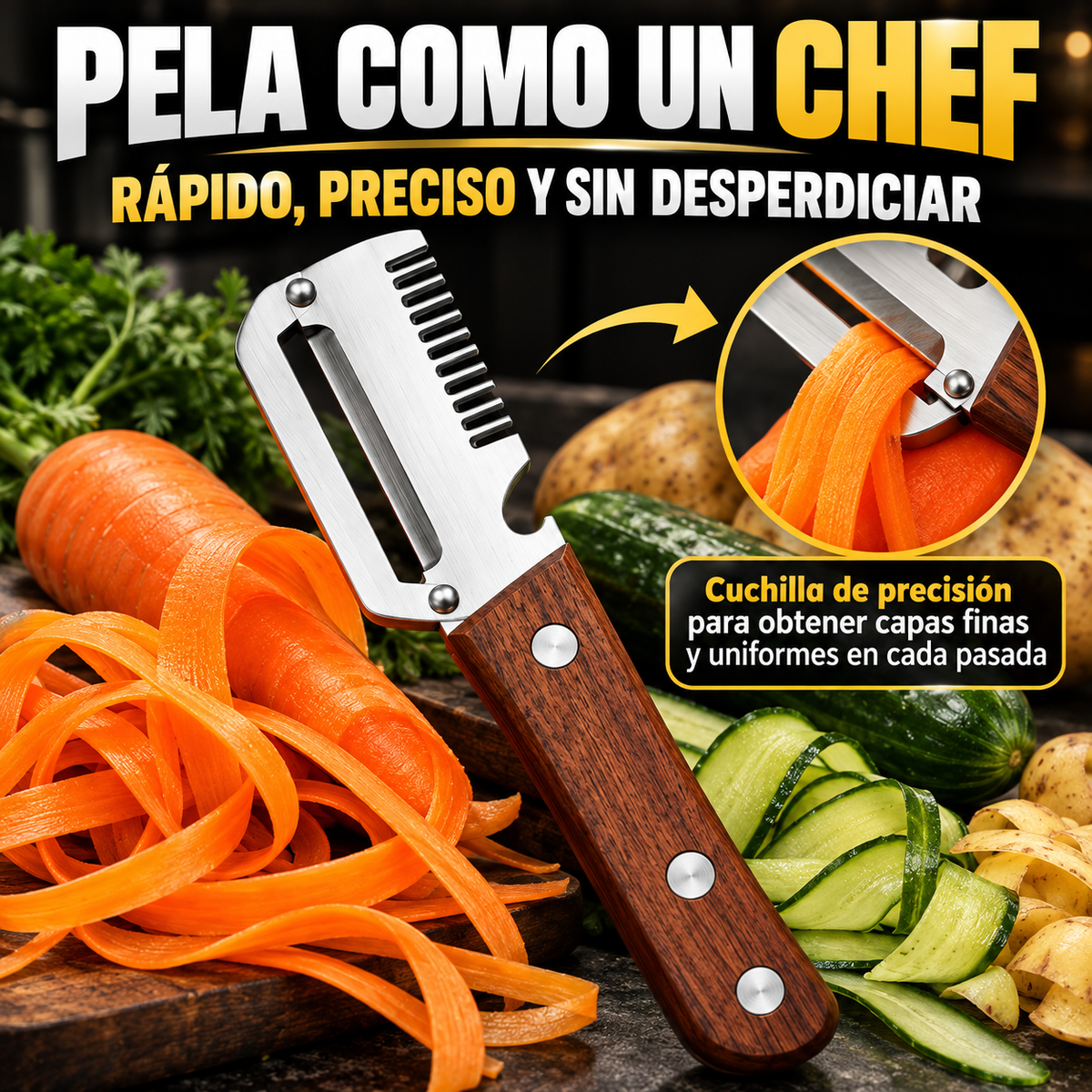 Pela Como Un Chef: Rápido, Preciso Y Sin Desperdiciar