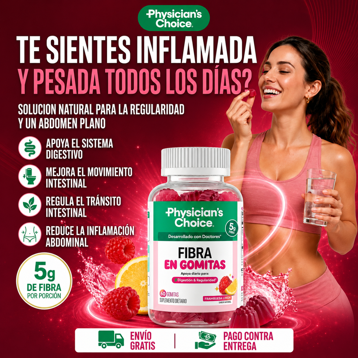 FIBER GUMMIES | 60 Gomitas sin Azucar