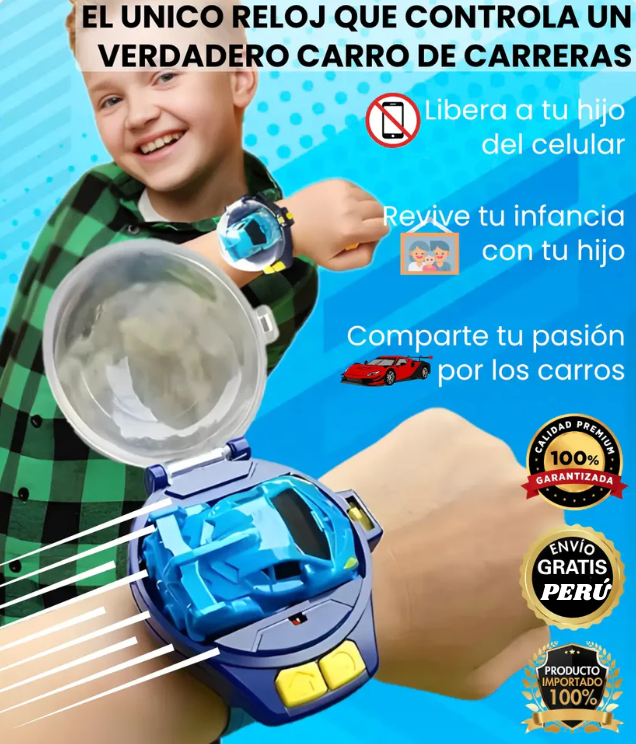 RELOJ INTELIGENTE CON CARRO A CONTROL REMOTO SUPER CAR PRO®