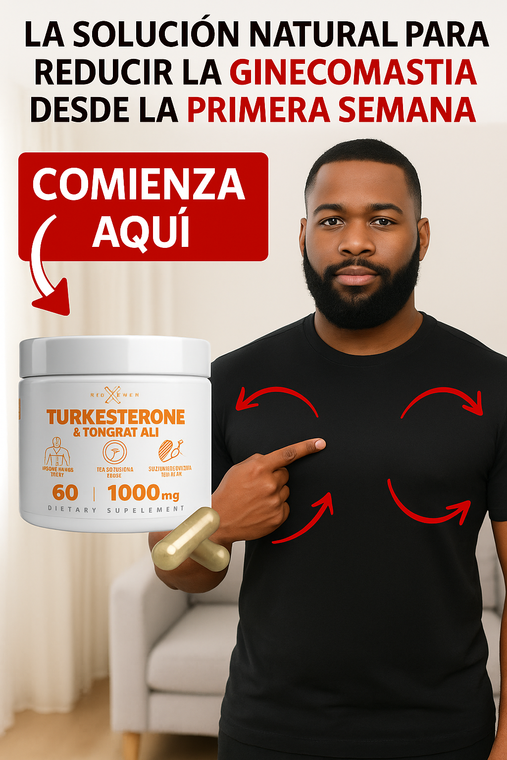 Cápsulas de testosterona turkesterona Tongkat Ali