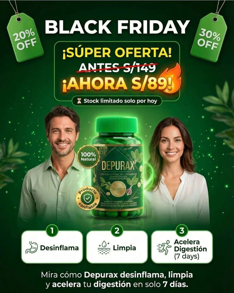 DEPURAX - El Suplemento 100% Natural que Limpia, Desintoxica y Reduce la Hinchazón