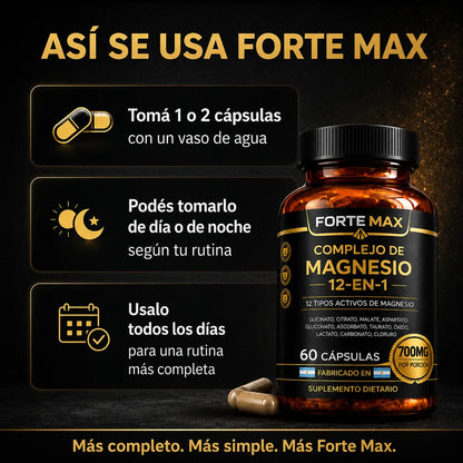 Complejo de Magnesio 12 en 1 - Forte Max