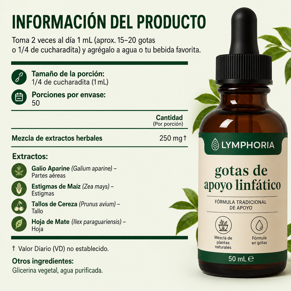 Gotas linfáticas desintoxicantes para reducir el edema, la hinchazón y la linfopatía. PAGA 1 LLEVA 1