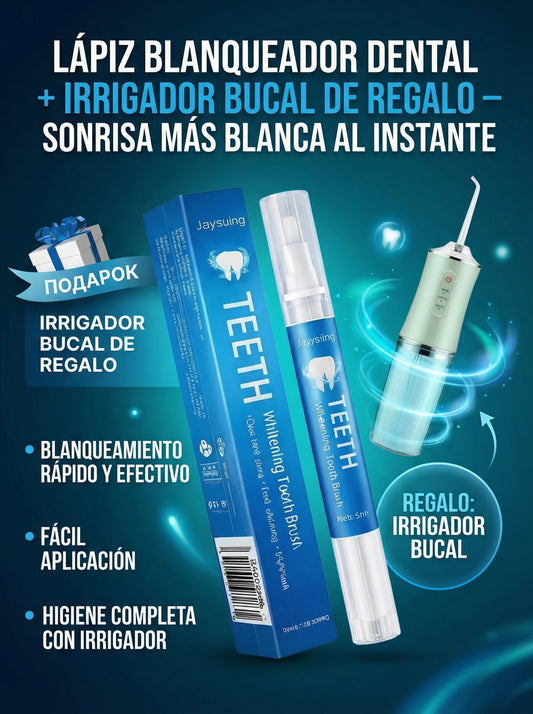 BLAQUEADOR DENTAL + IRRIGADOR BUCAL DE REGALO