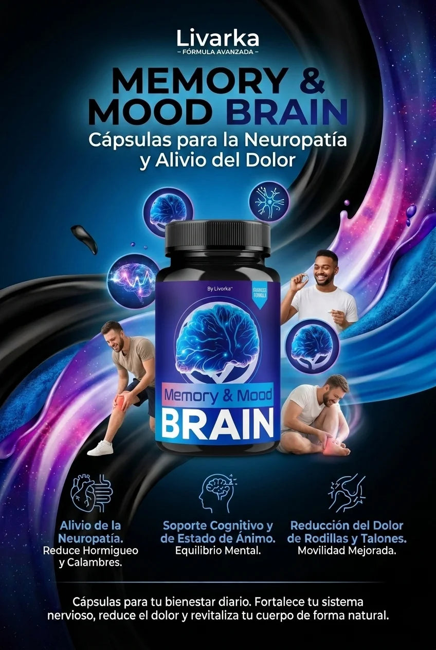 Memory & Mood Brain – Cápsulas para la Neuropatía: Adiós Calambres, Hormigueo y Dolor en Rodillas y Talones