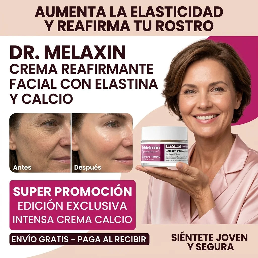 Dr. Melaxin - Crema Reafirmante Facial con Elastina y Calcio