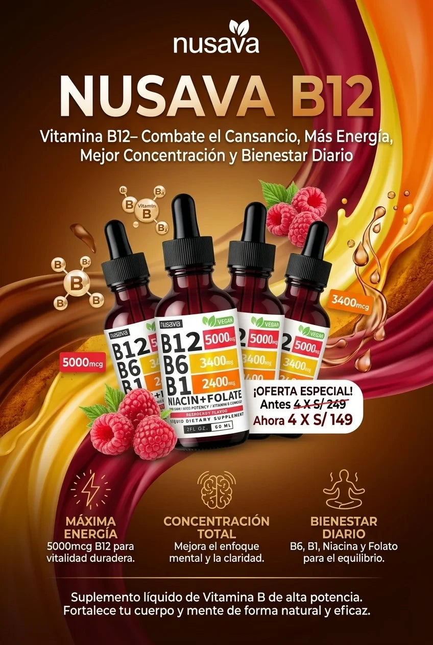 Vitamina B12– Combate el Cansancio, Más Energía, Mejor Concentración y Bienestar Diario