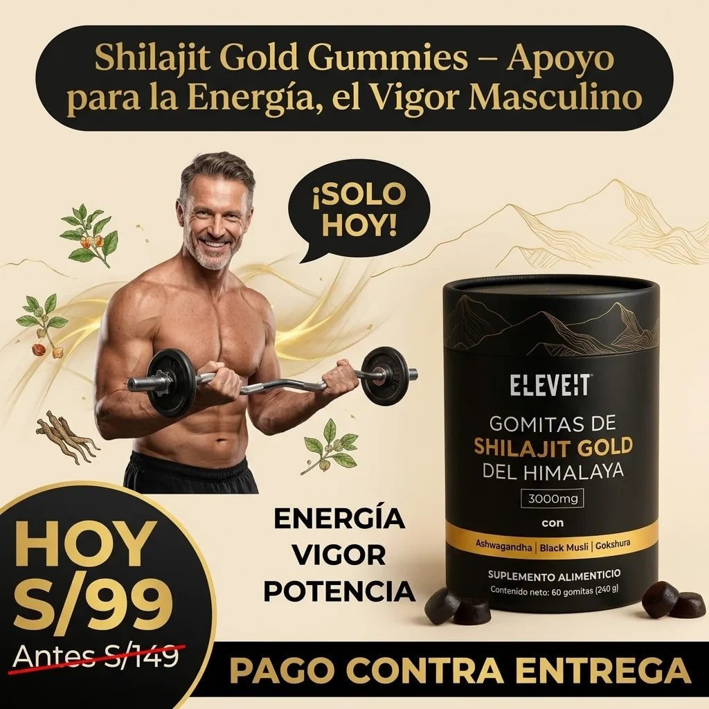 Shilajit Gold Gummies – Apoyo para la Energía, el Vigor Masculino