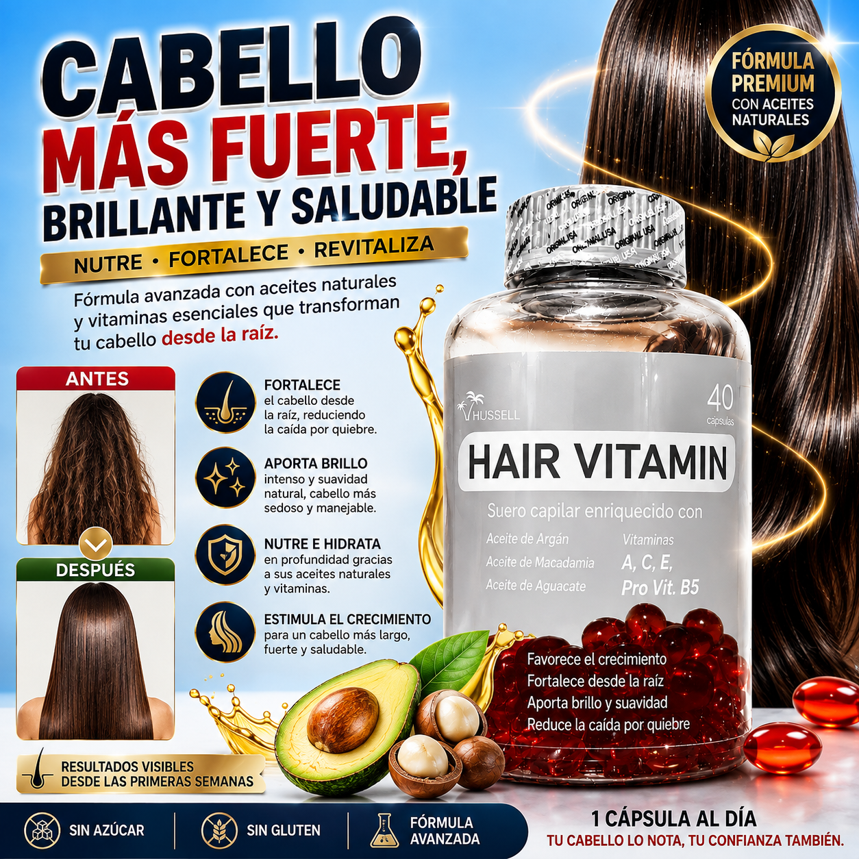 suplemento para el cuidado del cabello