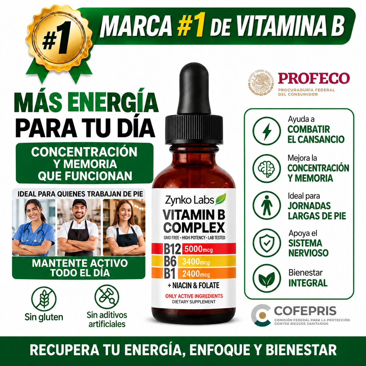 5 en 1 - Complejo de Vitamina B