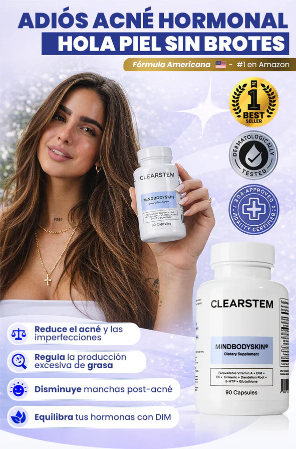 CLEARSTEM® Ataca el acné desde la raíz, no solo en la superficie.