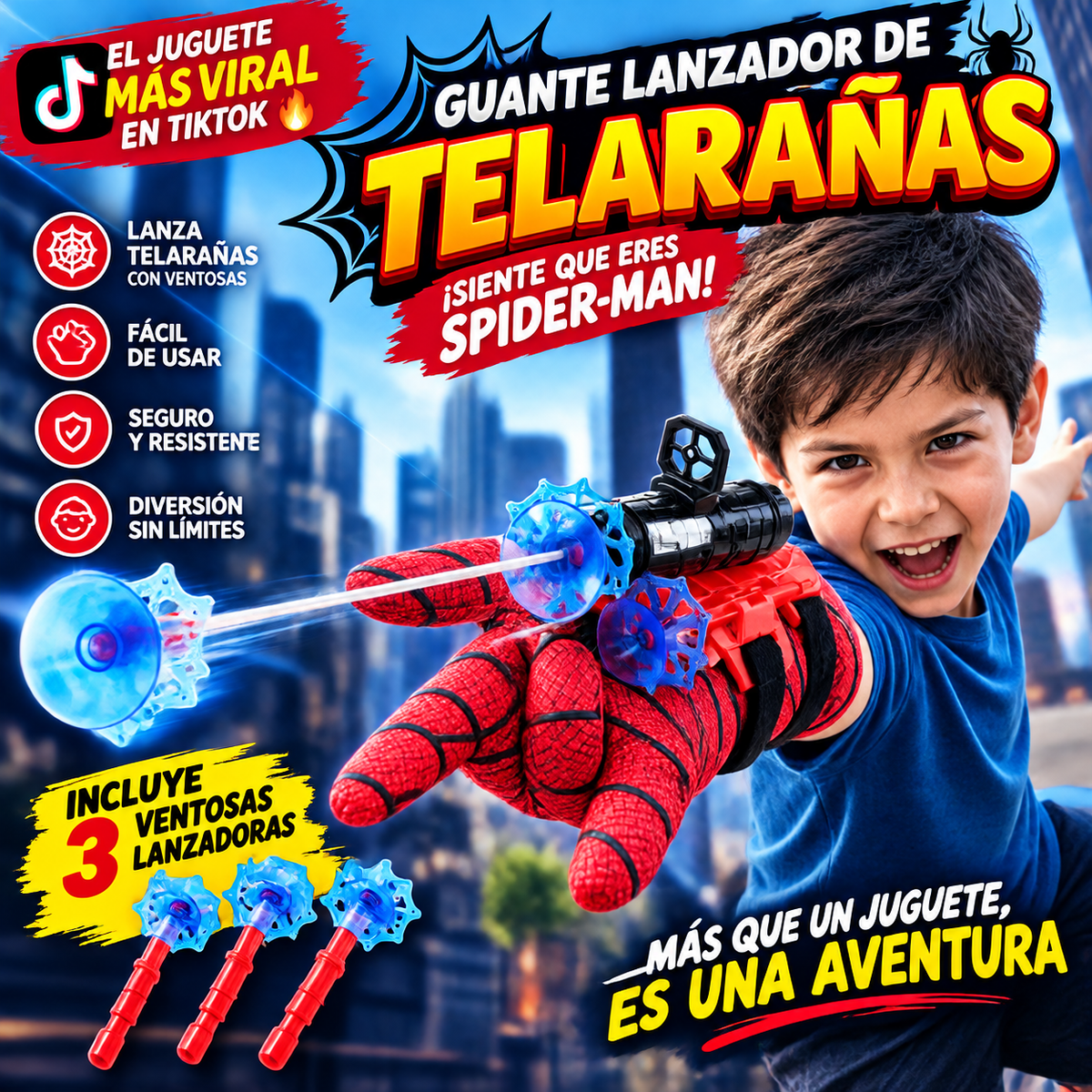Guante Lanzador de Telarañas 3D | ¡Vive la Aventura de un Superhéroe!
