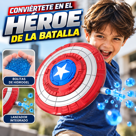 Escudo Lanzador de Hidrogel | ¡La Batalla Más Divertida Comienza Aquí!